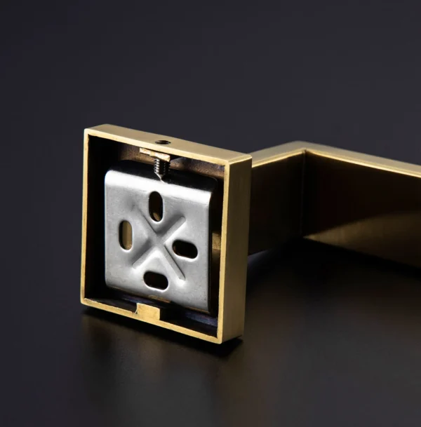 P.Square Single Towel Bar | SS304 Black & Gold Designer Bathroom Rail