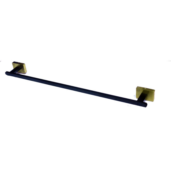 P.Square Single Towel Bar | SS304 Black & Gold Designer Bathroom Rail