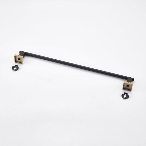P.Square Single Towel Bar | SS304 Black & Gold Designer Bathroom Rail