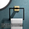 P.Square Towel Ring | SS304 Black & Gold Designer Hand Towel Holder with Square Base