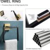 P.Square Towel Ring | SS304 Black & Gold Designer Hand Towel Holder with Square Base