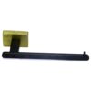 Premium Square Tissue Holder | SS304 Stainless Steel Matte Black Arm with Gold Mounting Base