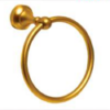 High Density Towel Ring | Champagne Gold Circular Hand Towel Holder with Domed Base