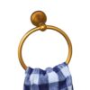 High Density Towel Ring | Champagne Gold Circular Hand Towel Holder with Domed Base
