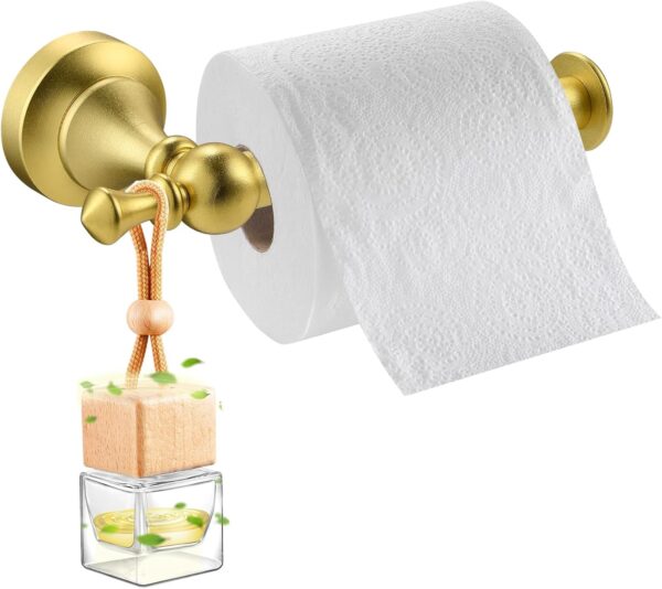 Tissue Holder | Champagne Gold High-Density Alloy Paper Holder with Decorative Base