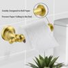Tissue Holder | Champagne Gold High-Density Alloy Paper Holder with Decorative Base