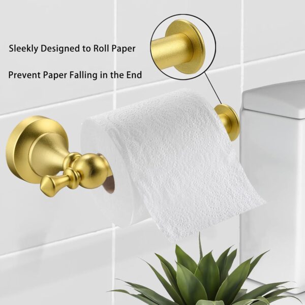 Tissue Holder | Champagne Gold High-Density Alloy Paper Holder with Decorative Base