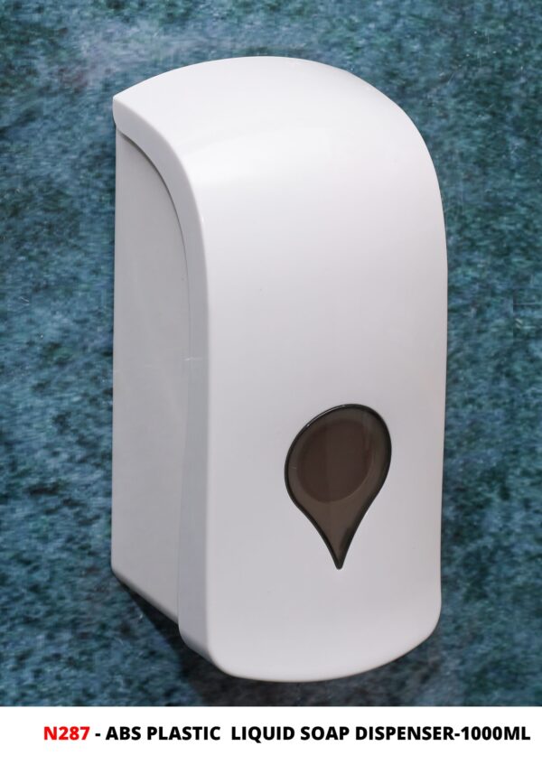 N287 – ABS Plastic Liquid Soap Dispenser – 1000ml 4 ABS Plastic Liquid Soap Dispenser | 1000ml White High-Capacity Wall Unit