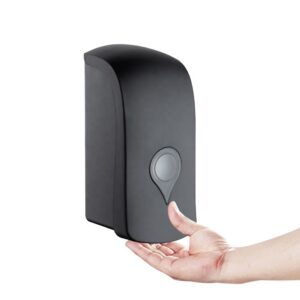 ABS Liquid Soap Dispenser | 1000ml Matte Black High-Capacity Wall Unit