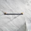 P.Square Double Towel Bar | SS304 Black & Gold Luxury Dual-Rail Bathroom Rack