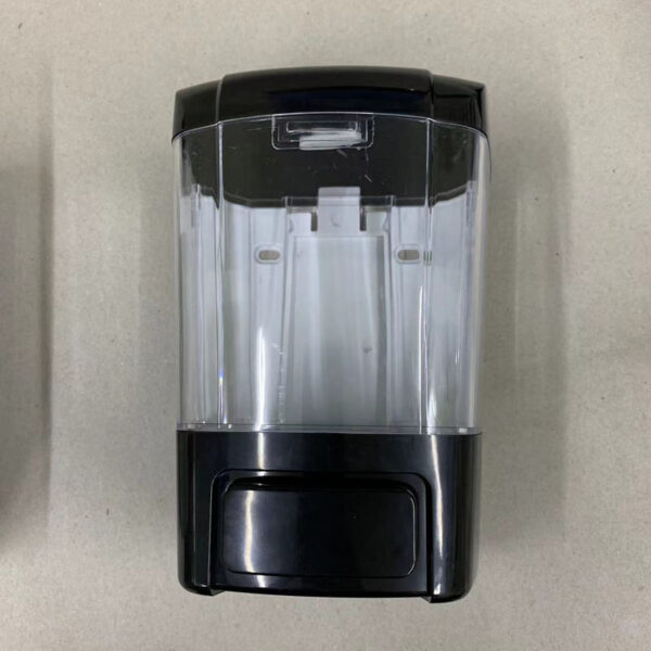 ABS Plastic Soap Dispenser | 500ml Wall-Mounted Liquid Holder – Black & Clear