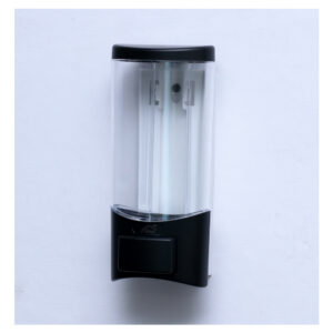 ABS Plastic Soap Dispenser | 500ml Wall-Mounted Liquid Holder – Black & Clear