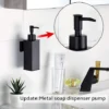 Glass & Stainless Steel Soap Dispenser | 260ml Matte Black Wall-Mounted Pump