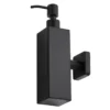 Glass & Stainless Steel Soap Dispenser | 260ml Matte Black Wall-Mounted Pump