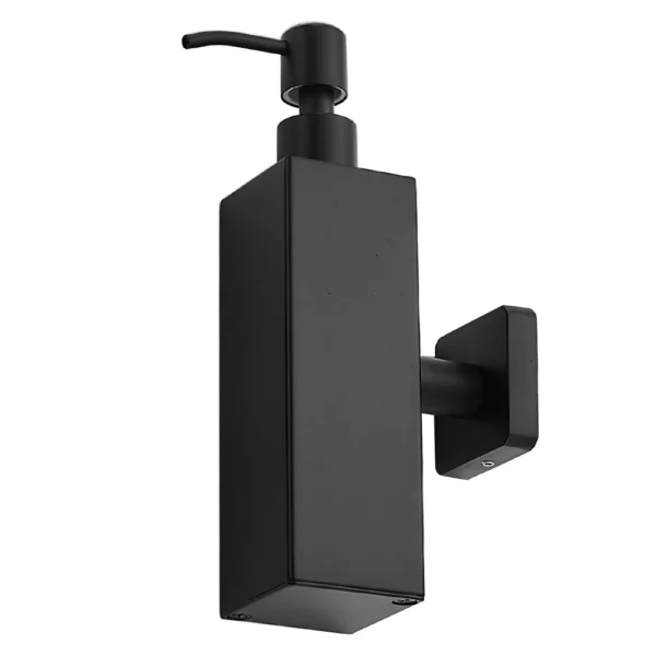 Glass & Stainless Steel Soap Dispenser | 260ml Matte Black Wall-Mounted Pump