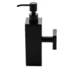 Glass & Stainless Steel Soap Dispenser | 260ml Matte Black Wall-Mounted Pump