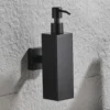 Glass & Stainless Steel Soap Dispenser | 260ml Matte Black Wall-Mounted Pump
