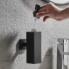 Glass & Stainless Steel Soap Dispenser | 260ml Matte Black Wall-Mounted Pump