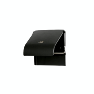 Heavy Duty Tissue Holder | Matte Black Reinforced Base Wall-Mounted Paper Dispenser