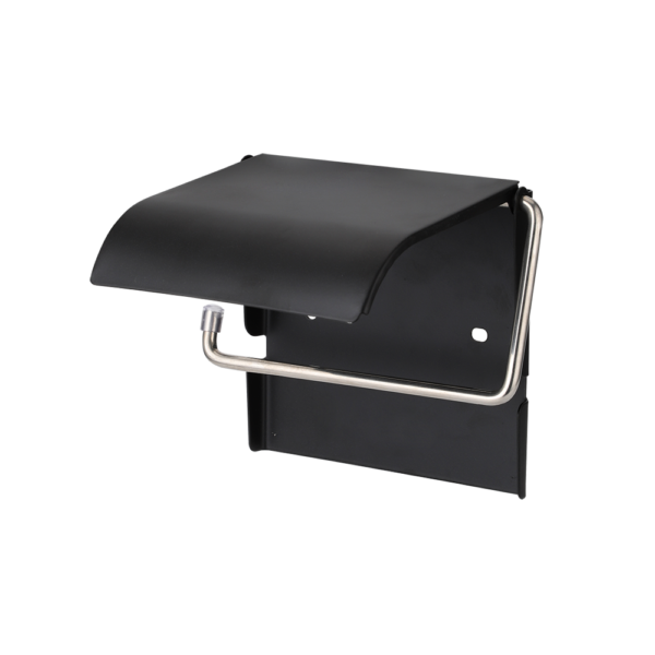 Heavy Duty Tissue Holder | Matte Black Reinforced Base Wall-Mounted Paper Dispenser