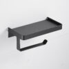 Premium Tissue Holder | Gun Grey Matte-Finish SS304 Stainless Steel Paper Holder with Integrated Smartphone Shelf