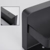 Premium Tissue Holder | Gun Grey Matte-Finish SS304 Stainless Steel Paper Holder with Integrated Smartphone Shelf