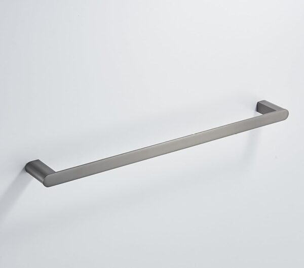 N306 – Premium Gun Grey Towel Bar 3 Premium Gun Grey Towel Bar | Sleek Minimalist Metallic Bathroom Rail