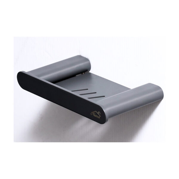 N311 – Premium Gun Grey Soap Holder Premium Gun Grey Soap Holder | Contemporary Aluminum Wall-Mounted Soap Saver
