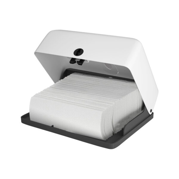 Commercial Serviette Dispenser | ABS White Heavy-Duty Wall-Mounted Paper Towel Holder