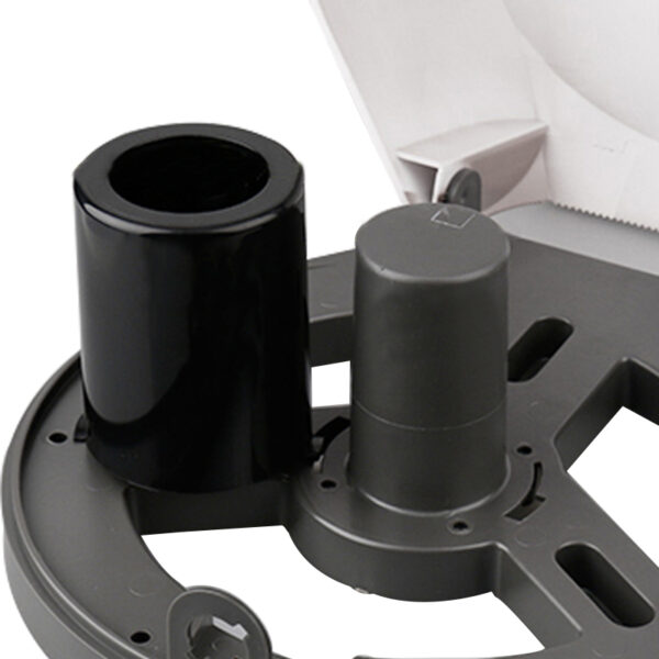 N319 – ABS White Jumbo Tissue Holder 20 Universal Jumbo Tissue Holder | ABS White Heavy-Duty Dispenser with Removable Adaptor Panel