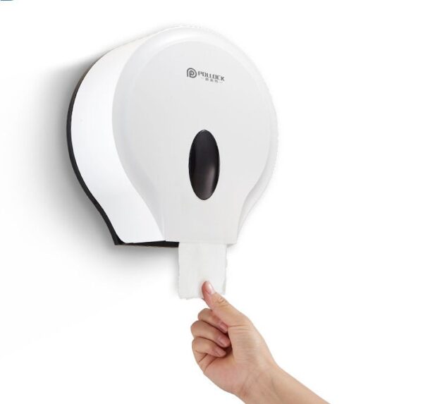 N319 – ABS White Jumbo Tissue Holder 5 Universal Jumbo Tissue Holder | ABS White Heavy-Duty Dispenser with Removable Adaptor Panel