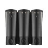 N326 – 3 In One Soap dispenser each 300ML – ABS Black 2 3-in-One Soap Dispenser | Triple 300ml ABS Black Wall-Mounted Unit