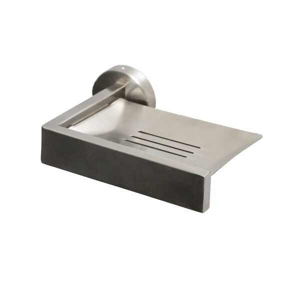 N334MATT – Premium square soap holder Premium Square Soap Holder | SS304 Matt Finish Wall-Mounted Dish