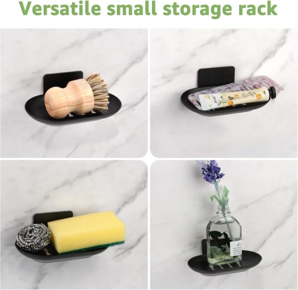 N340B – Oval Heavy-Duty Soap Holder, 15X9CM – Black 9 Oval Heavy-Duty Soap Holder | SS304 Matte Black Wall-Mounted Soap Saver