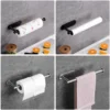 N341 Towel Holder or Kitchen Paper 2 Multi-Purpose Holder | Stainless Steel Wall-Mounted Kitchen Paper and Towel Bar
