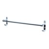 N345 – Single Towel Bar with Hooks – High Density Aluminium 2 Single Towel Bar with Integrated Hooks | High Density Aluminium Wall-Mounted Multi-Purpose Rack