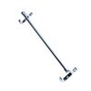 N345 – Single Towel Bar with Hooks – High Density Aluminium 3 Single Towel Bar with Integrated Hooks | High Density Aluminium Wall-Mounted Multi-Purpose Rack