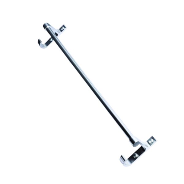 N345 – Single Towel Bar with Hooks – High Density Aluminium 3 Single Towel Bar with Integrated Hooks | High Density Aluminium Wall-Mounted Multi-Purpose Rack