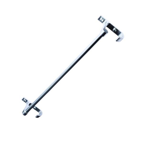 N345 – Single Towel Bar with Hooks – High Density Aluminium 4 Single Towel Bar with Integrated Hooks | High Density Aluminium Wall-Mounted Multi-Purpose Rack