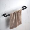 Premium Square Towel Bar | Matte Black Concealed-Screw Designer Bathroom Rail