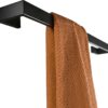 Premium Square Towel Bar | Matte Black Concealed-Screw Designer Bathroom Rail
