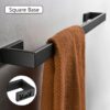Premium Square Towel Bar | Matte Black Concealed-Screw Designer Bathroom Rail
