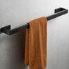 Premium Square Towel Bar | Matte Black Concealed-Screw Designer Bathroom Rail