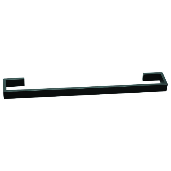 Premium Square Towel Bar | Matte Black Concealed-Screw Designer Bathroom Rail