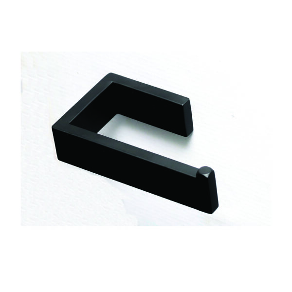 N355 – Premium Square Tissue Holder ( Concealed Screws ) – Black Premium Square Tissue Holder | Matte Black Architectural Paper Holder with Concealed Screws
