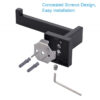 Premium Square Hand Towel Holder | Matte Black Architectural Towel Bar with Concealed Screws