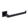 Premium Square Hand Towel Holder | Matte Black Architectural Towel Bar with Concealed Screws