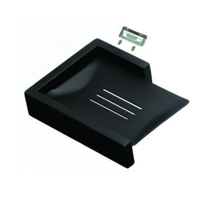 Premium Square Soap Holder | Matte Black SS304 Dish with Concealed Mounting