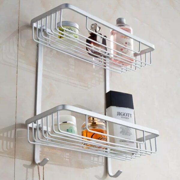 Heavy Duty Rectangle Double Wire Shelf | 30 cm SS304 Mirror Finish Rack