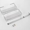 Heavy Duty Rectangle Double Wire Shelf | 30 cm SS304 Mirror Finish Rack